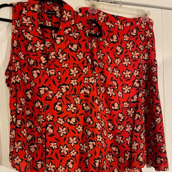 Red Multi Floral Skirt Set - Picture 4 of 7